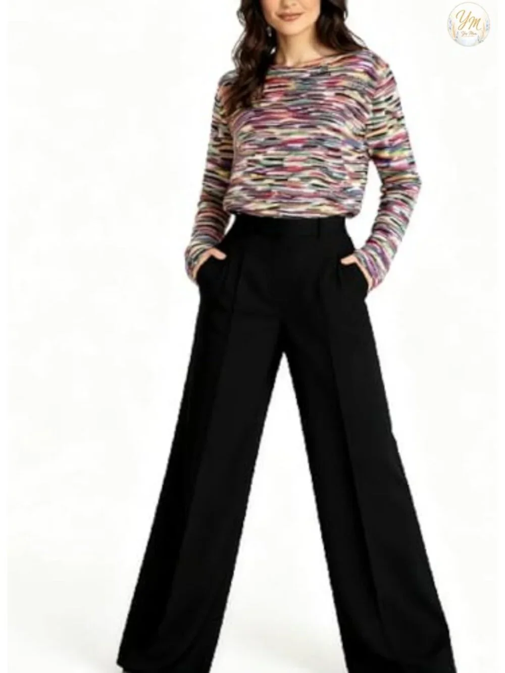 Women's Fair Isle Print Knit Pullover Sweater Oversized Warm Long Sleeve